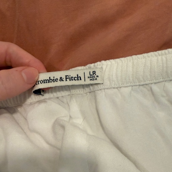 Abercrombie Linen White Drawstring Pants - Picture 4 of 5